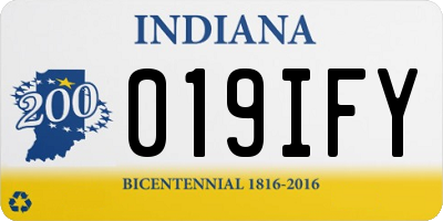 IN license plate 019IFY
