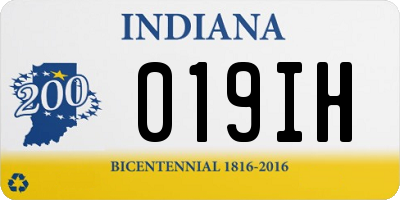 IN license plate 019IH