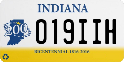 IN license plate 019IIH