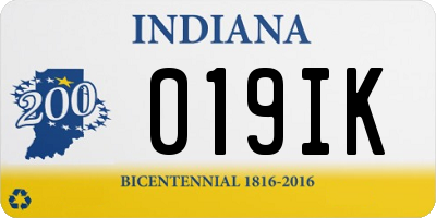 IN license plate 019IK