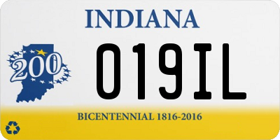 IN license plate 019IL