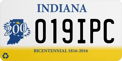 IN license plate 019IPC