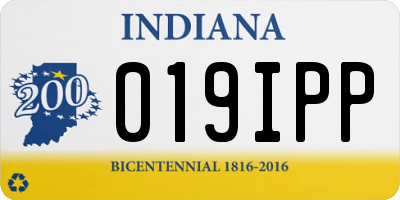 IN license plate 019IPP