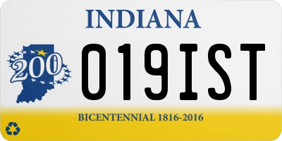 IN license plate 019IST