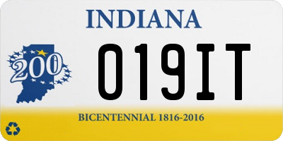 IN license plate 019IT