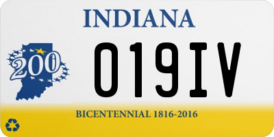 IN license plate 019IV