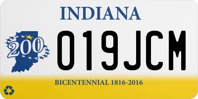 IN license plate 019JCM