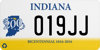 IN license plate 019JJ