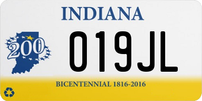 IN license plate 019JL