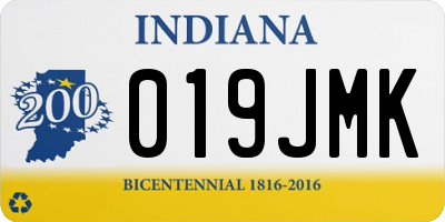 IN license plate 019JMK