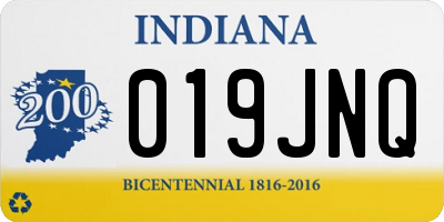 IN license plate 019JNQ