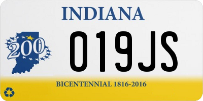 IN license plate 019JS