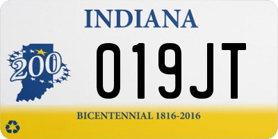 IN license plate 019JT