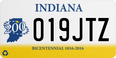 IN license plate 019JTZ