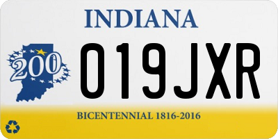 IN license plate 019JXR