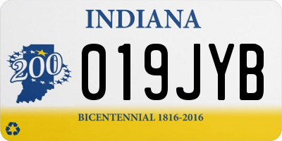 IN license plate 019JYB