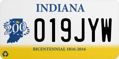 IN license plate 019JYW