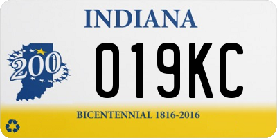 IN license plate 019KC