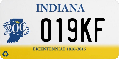 IN license plate 019KF