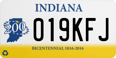 IN license plate 019KFJ