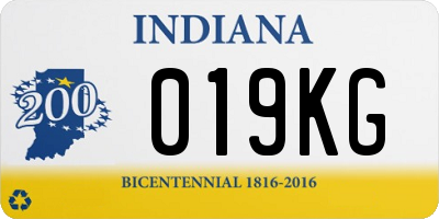 IN license plate 019KG