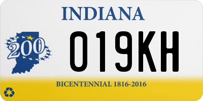 IN license plate 019KH