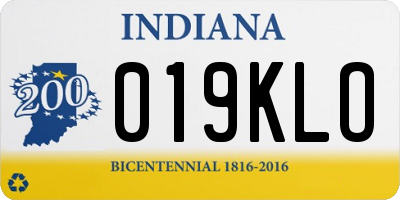 IN license plate 019KLO