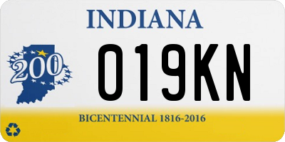 IN license plate 019KN