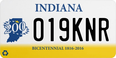 IN license plate 019KNR