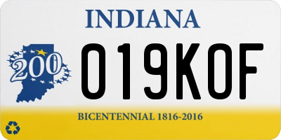 IN license plate 019KOF