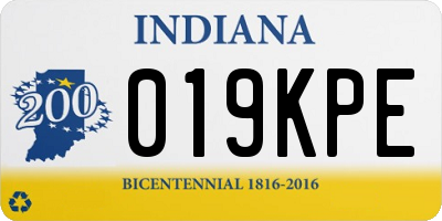 IN license plate 019KPE