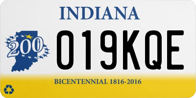 IN license plate 019KQE