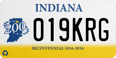 IN license plate 019KRG