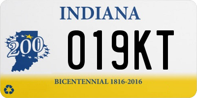 IN license plate 019KT