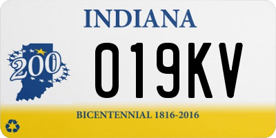 IN license plate 019KV