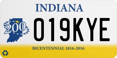 IN license plate 019KYE
