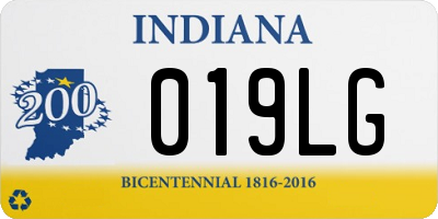 IN license plate 019LG