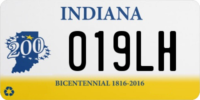IN license plate 019LH