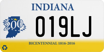 IN license plate 019LJ