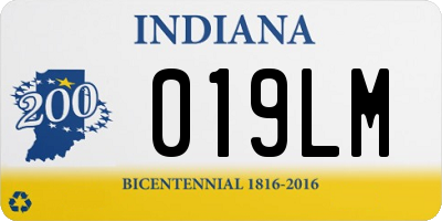 IN license plate 019LM