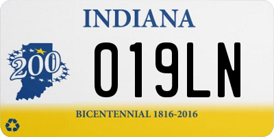 IN license plate 019LN