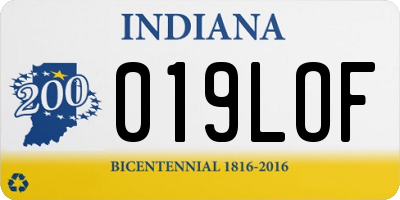 IN license plate 019LOF