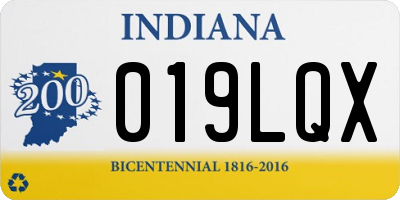 IN license plate 019LQX