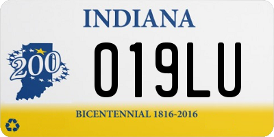 IN license plate 019LU