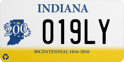IN license plate 019LY