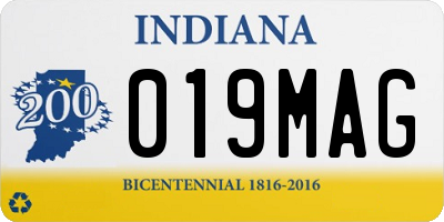 IN license plate 019MAG