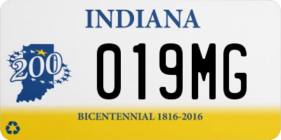 IN license plate 019MG