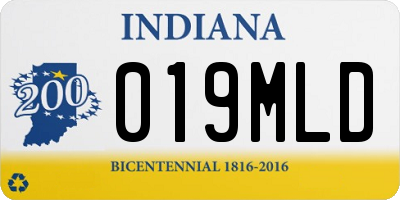 IN license plate 019MLD