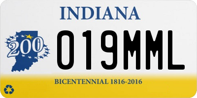 IN license plate 019MML