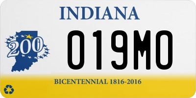 IN license plate 019MO